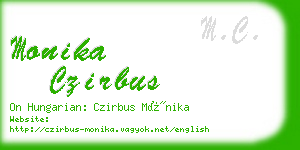 monika czirbus business card